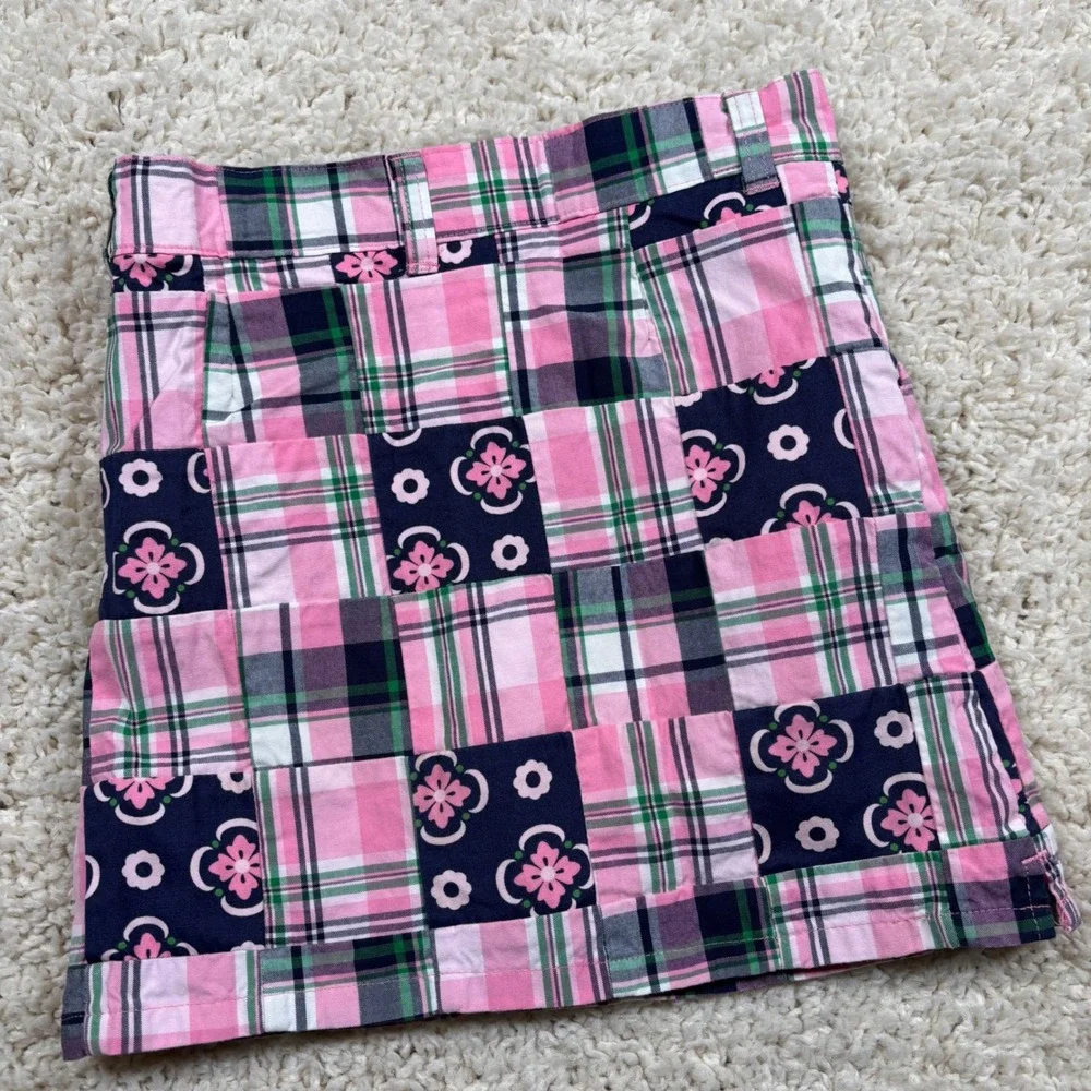 Gymboree Kids Girls Pink Plaid Patchwork Skirt with Built-in Shorts Size‎ 8